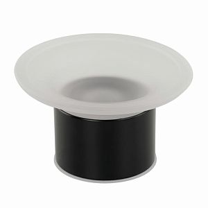 Мыльница Migliore Fortis настольная, матовое стекло/черный матовый 31760 фото