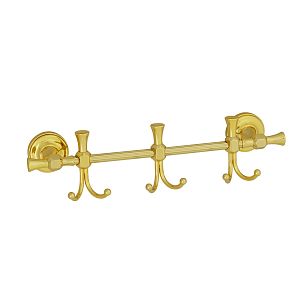 Планка Migliore Fortuna с 3-мя двойными крючками L37 см, золото 27717 фото