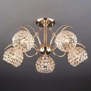 Люстра на штанге Eurosvet 7777/5 золото фото