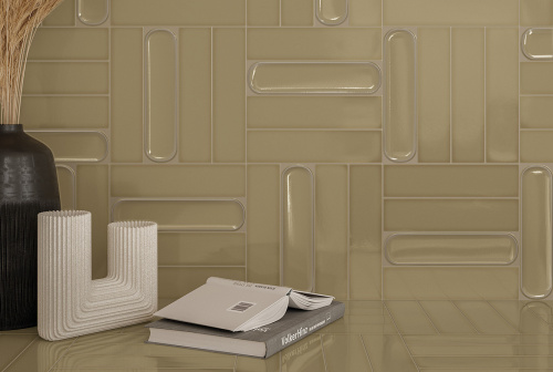 Керамическая плитка WOW Aquarelle 129083 Aquarelle Olive 7,5х30 фото 2