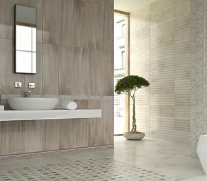 Керамогранит Camelia 511  Wall Strip Decor Pearl White Glossy 300x900 фото