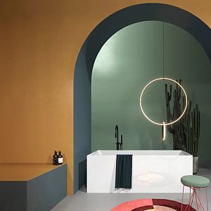 Gruppo Treesse Ilia Ванна 170x75x60 см, прямоугольная, отдельностоящая, акриловая, со щелевым переливом, цвет: белый матовый фото