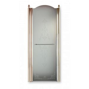 Душевая дверь Migliore Diadema распашная L80xH203 см DX, стекло матовое/декор 27436 фото