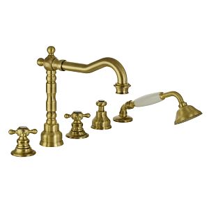 Смеситель на борт ванны Migliore Arcadia, на 5 отверстий, бронза 18379 фото