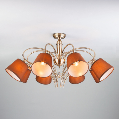 Люстра на штанге Eurosvet 60074/8 античная бронза