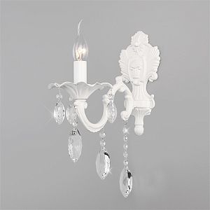 Бра Eurosvet 10108/1 белый/прозрачный хрусталь Strotskis фото