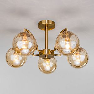 Люстра на штанге Eurosvet 30178/5 латунь фото