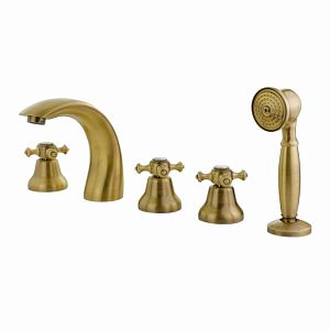 Смеситель на борт ванны Migliore Prestige, на 5 отверстий, бронза 31609 фото