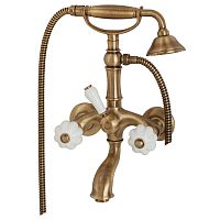 Смеситель для ванны Migliore Olivia внешний, белый/бронза 18996 фото