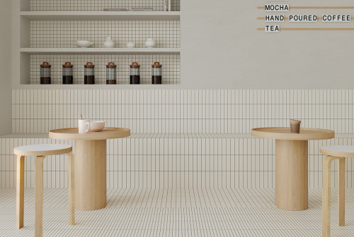 Керамогранит WOW Raster 131376 Line S Chalk 15х15 фото 2