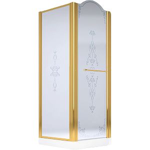 Душевая кабина Migliore Diadema квадратная 90х90хH203 см дверь распашная DX, стекло матовое/декор 22684 фото