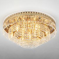 Накладная люстра Eurosvet 10078/10 золото/прозрачный хрусталь Strotskis фото