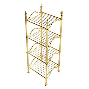 Этажерка Migliore Mirella L38хH107xP34 см, 4 полки-решетки, латунь, золото 26361 фото