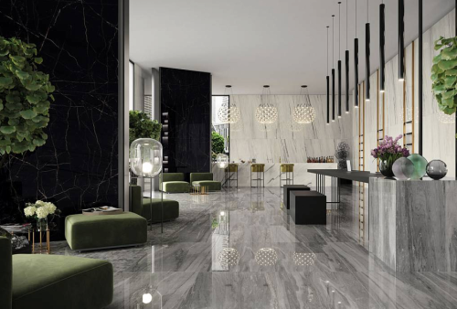 Керамогранит AL7M Marvel Black Atlantis Lappato 60x60 фото 2