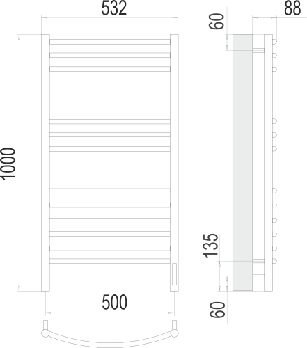 Классик П12 500х1000 электро фото 2