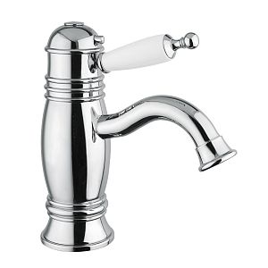 Смеситель для раковины Migliore Oxford монокомандный, термостат, ручка (сверху) белая, хром 19136 фото