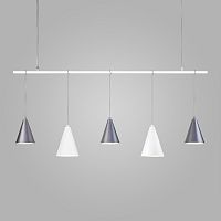 Подвесная люстра Eurosvet 50088/5 белый/серебро фото