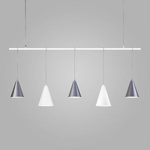 Подвесная люстра Eurosvet 50088/5 белый/серебро фото