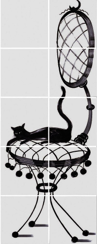 Bardelli Cuban Black Декор 2 40x100 глазурованный глянцевый