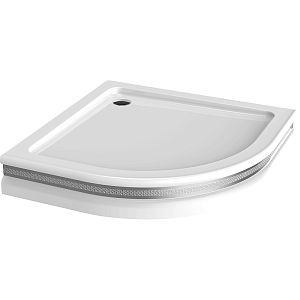 Поддон душевой Migliore, угловой R90хH16 см, стеклокомпозит, декор 26991 фото