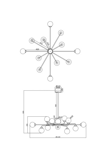 Люстра Freya FR5120PL-12G фото 2
