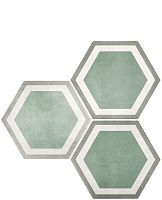 DURSTONE SIX Cementine Керамогранит Pisa Aqua 23x27 глазурованный матовый фото