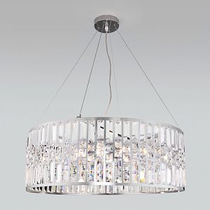 Подвесная люстра Eurosvet 10116/8 хром/прозрачный хрусталь Strotskis фото