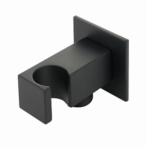 Держатель для лейки Migliore Kvant со штуцером, 1/2, черный матовый 30471 фото