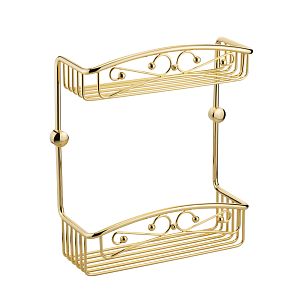 Решетка двойная Migliore Complementi L25xP10xH30 см, золото 22049 фото