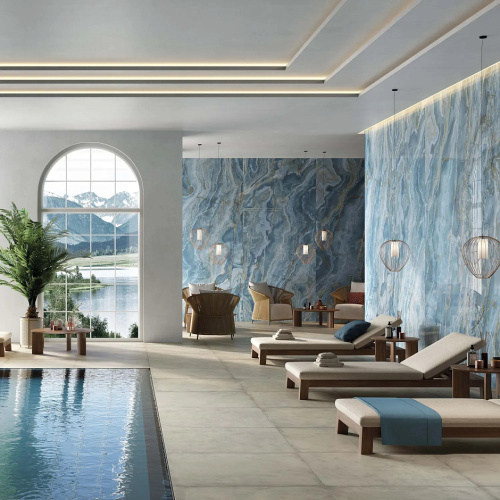 Керамогранит AVA Ceramica 173025 Onice Iride Cobalto Lap 6mm 120х280 фото 2