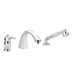 Смеситель монокомандный на борт ванны Migliore Lem Swarovski, на 3 отверстий, хром 18882 фото