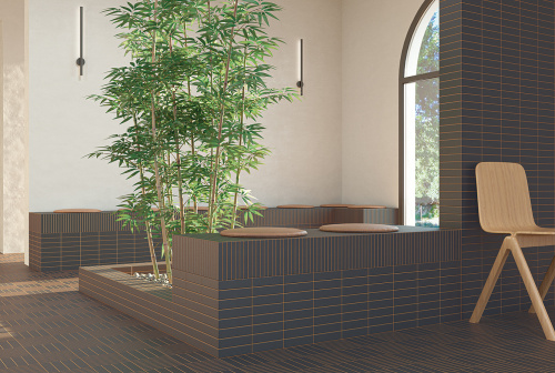 Керамогранит WOW Raster 131374 Line M Deep Blue 15х15 фото 2