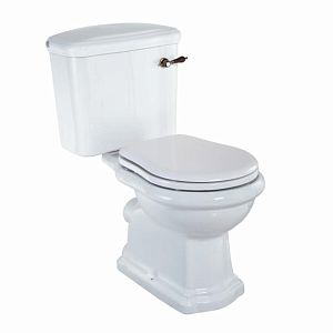 Комплект Migliore Bella унитаз моноблок выпуск в стену, бачок с ручкой бронза, белый (без крышки) 31099 фото