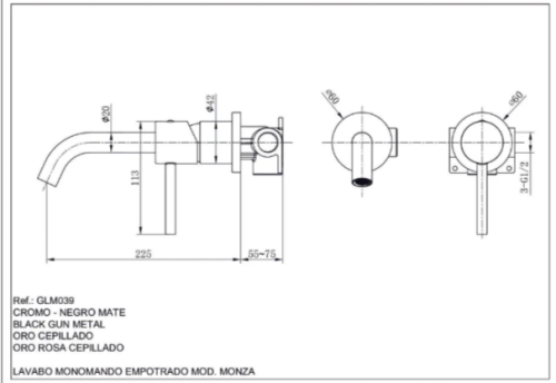 Встраиваемый смеситель для раковины IMEX GLM039 фото 3