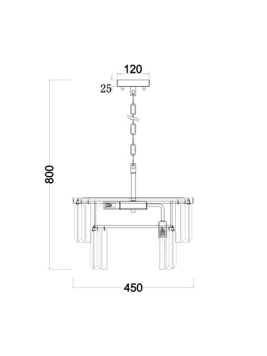 Люстра Freya FR11001PL-08G фото 3