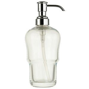 Колба дозатора для жидкого мыла Migliore Fortuna с диспенсером универсальная, стекло прозрачное/хром 27747 фото