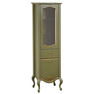 Пенал-витрина Migliore Impero L49xH161xP44 см SX. 1 ящик 2 двери (верх-стекло, низ-глухой), цвет: Olivia 28617 фото