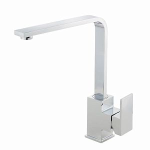 Смеситель для кухни Migliore Kvant монокомандный, высокий плоский прямой излив, ручка сбоку, хром 26096 фото