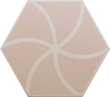 Керамогранит DNA Tiles Fancy 127015 Waves Pink 20х23 фото