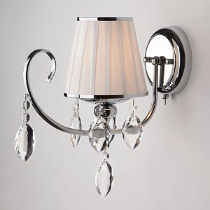 Бра Eurosvet 10021/1 хром/прозрачный хрусталь Strotskis фото