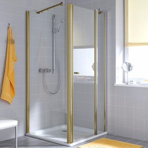 KERMI Atea Душевой угол 120x90х200см,, HeliosGold, стекло прозрачное+Kermiclean