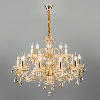 Подвесная люстра Eurosvet 10097/15 золото/тонированный хрусталь Strotskis фото