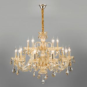 Подвесная люстра Eurosvet 10097/15 золото/тонированный хрусталь Strotskis фото