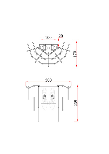 Настенный светильник (бра) Freya FR5104WL-02BS фото 2