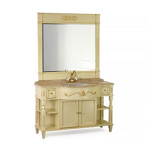 База Migliore Kantri L126хH82хP57 см, для столешницы, 2 двери 2 ящика, цвет: Decape Sabbia 26633 фото