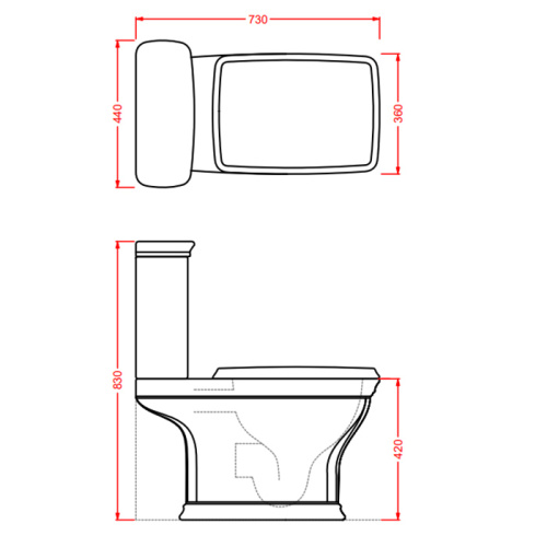 Artceram Cartesio Бачок для напольного унитаза, цвет: черный фото 2