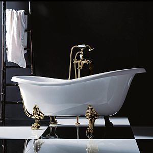 Gruppo Treesse Epoca Ванна отдельностоящая 170х80хh72/60 см, в комплекте: ножки (4 шт,), слив-перелив, цвет: белый/золото фото