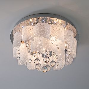 Накладная люстра Eurosvet 80117/8 хром/белый фото