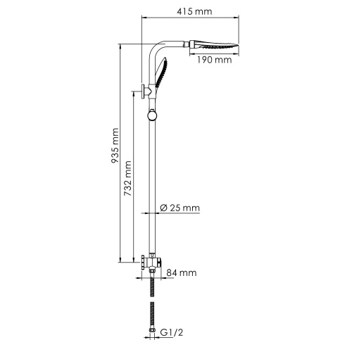 Wasserkraft A045 Душевой комплект фото 3