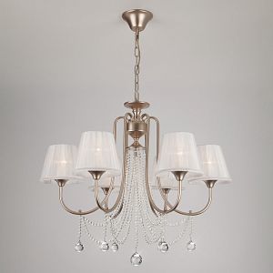 Подвесная люстра Eurosvet 10088/6 перламутровое золото Strotskis фото